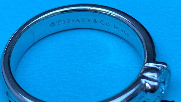 Tiffany & Co 0.33ct F/VS2 Etoile Solitaire Diamond Engagement Ring Platinum
