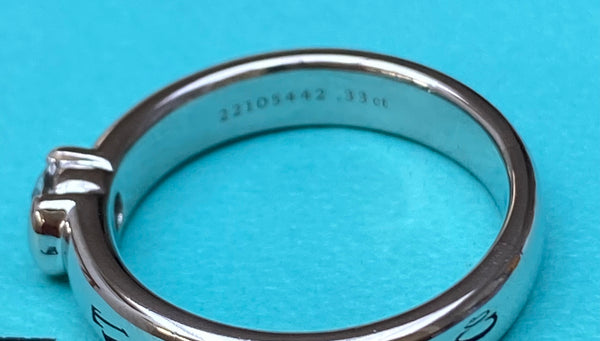 Tiffany & Co 0.33ct F/VS2 Etoile Solitaire Diamond Engagement Ring Platinum