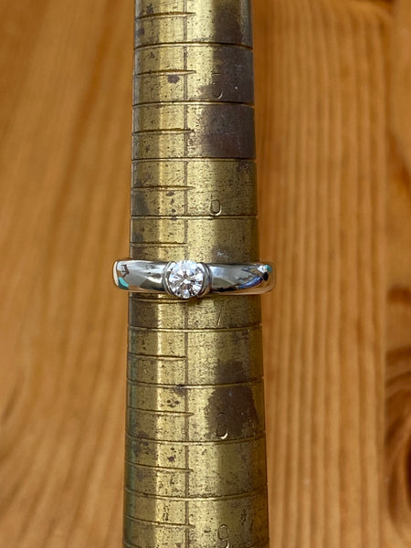 Tiffany & Co 0.33ct F/VS2 Etoile Solitaire Diamond Engagement Ring Platinum