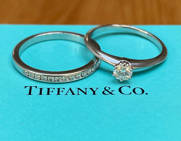 Tiffany & Co. 0.24ct H/VS1 Diamond Solitaire Engagement Ring Boxes/Cert