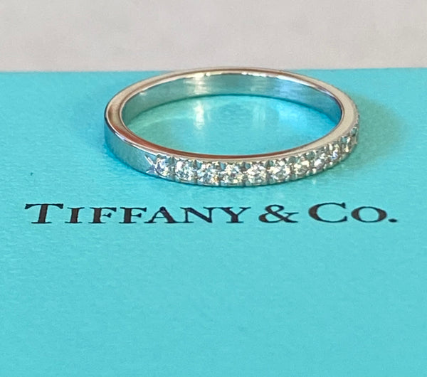 Tiffany & Co. 0.23tcw Diamond Novo Half Etenity Band Platinum w/ Paperwork