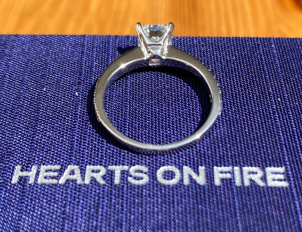 Hearts on Fire 1.37tcw - 1.17ct Centre F/SI1 Dream (Ideal Cut) Diamond Ring