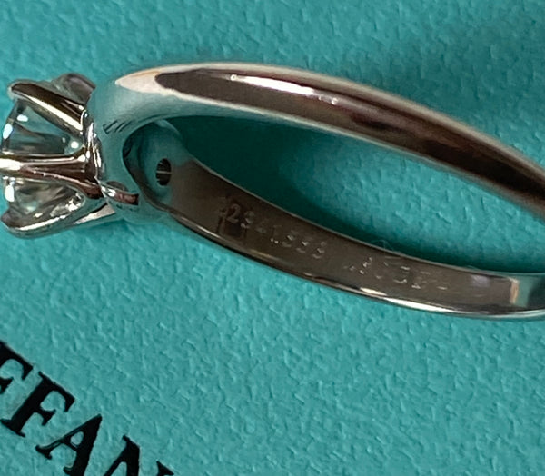 Tiffany & Co. 0.80ct G/VVS1 Diamond Classic Engagement Ring Cert/Val/Boxes