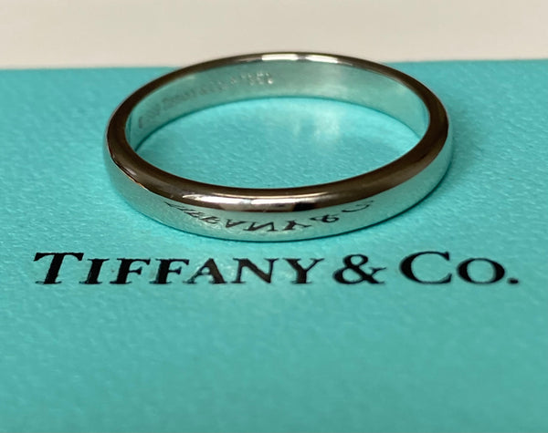 Tiffany & Co. Forever Platinum Wedding Band 3mm wide Box PT950