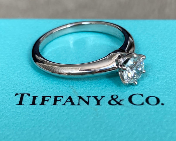 Tiffany & Co. 0.51ct H/VVS2 Diamond Classic Engagement Ring Cert/Val/Boxes