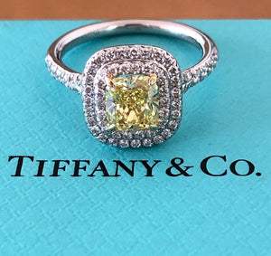 Pre-Loved Tiffany & Co. Fancy Intense Yellow Diamond Soleste Engagement Ring