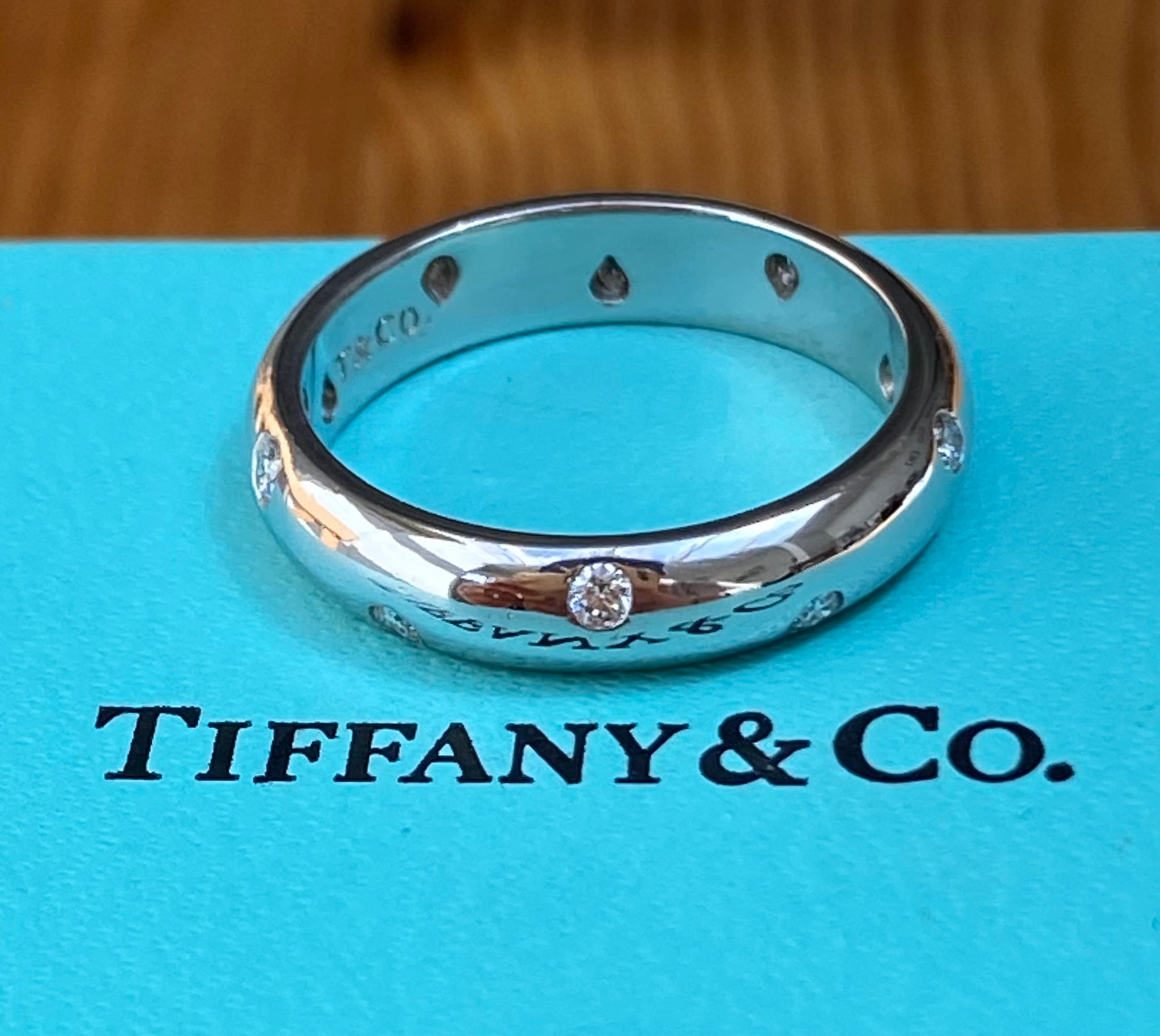 Tiffany & Co. 0.22tcw Diamond Etoile Ring in Platinum Size 5.25 RRP $5250