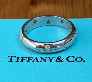 Tiffany & Co. 0.22tcw Diamond Etoile Ring in Platinum Size 6.25 RRP $5250