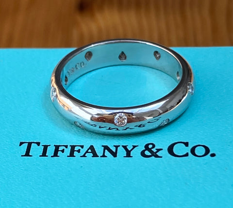 Tiffany & Co. 0.22tcw Diamond Etoile Ring in Platinum Size 6.25 RRP $5250