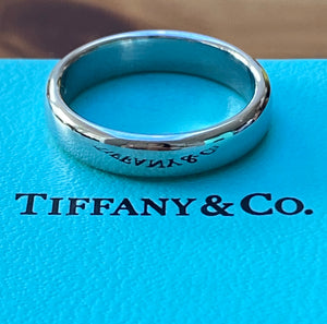 Tiffany & Co. 4.5mm Platinum Band PT950 8.93gms Size 8