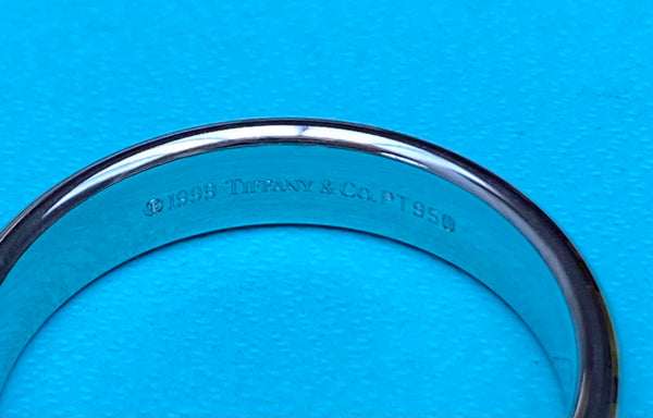 Tiffany & Co. 4.5mm Platinum Band PT950 8.93gms Size 8