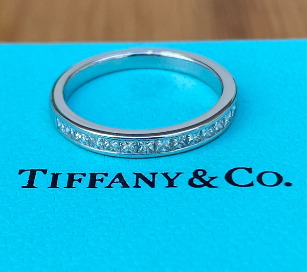 Tiffany & Co. 0.39tcw Princess Cut Diamond Anniversary Band PT950