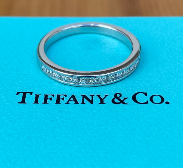 Tiffany & Co. 0.39tcw Princess Cut Diamond Anniversary Band PT950