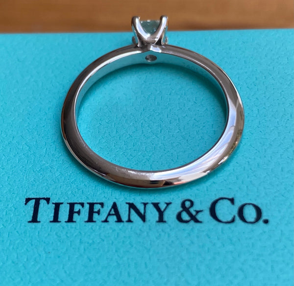 Tiffany & Co. 0.32ct I/VVS2 Diamond Princess Cut Engagement Ring Val/Cert/Boxes