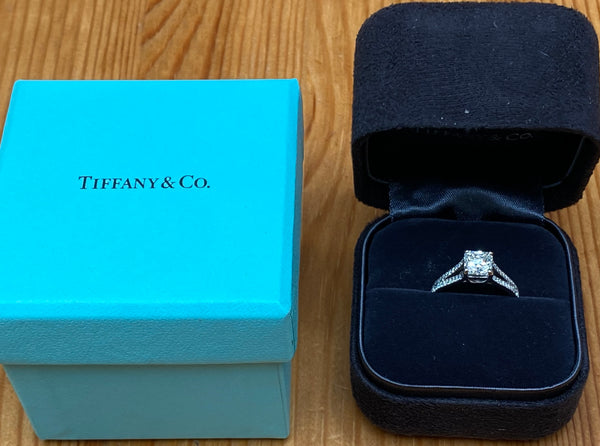 Tiffany & Co. 1.15tcw (1.05ct Centre) H/VS1 Lucida Diamond Engagement Ring Cert/Val/Boxes