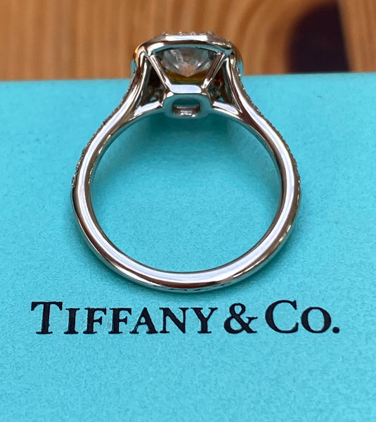 Tiffany & Co. 1.31tcw G/VVS2 Pink Diamond Soleste Engagement Ring Cert/Boxes