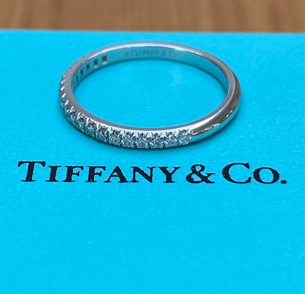 Tiffany & Co. 0.17tcw Soleste Diamond Half Eternity Ring in Platinum $4700