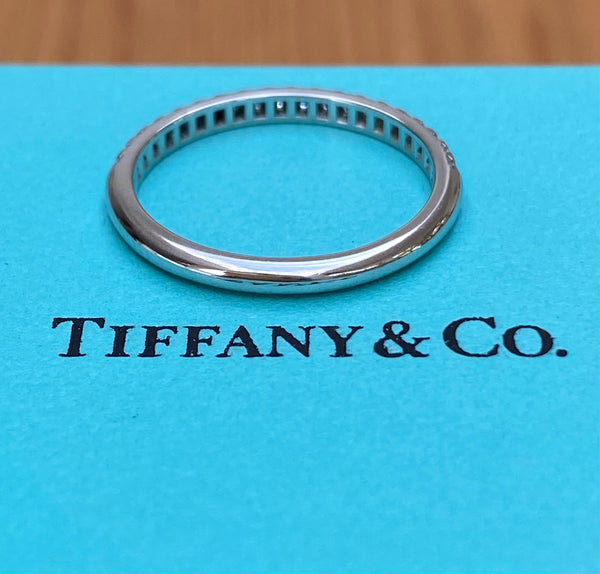 Tiffany & Co. 0.17tcw Soleste Diamond Half Eternity Ring in Platinum $4700