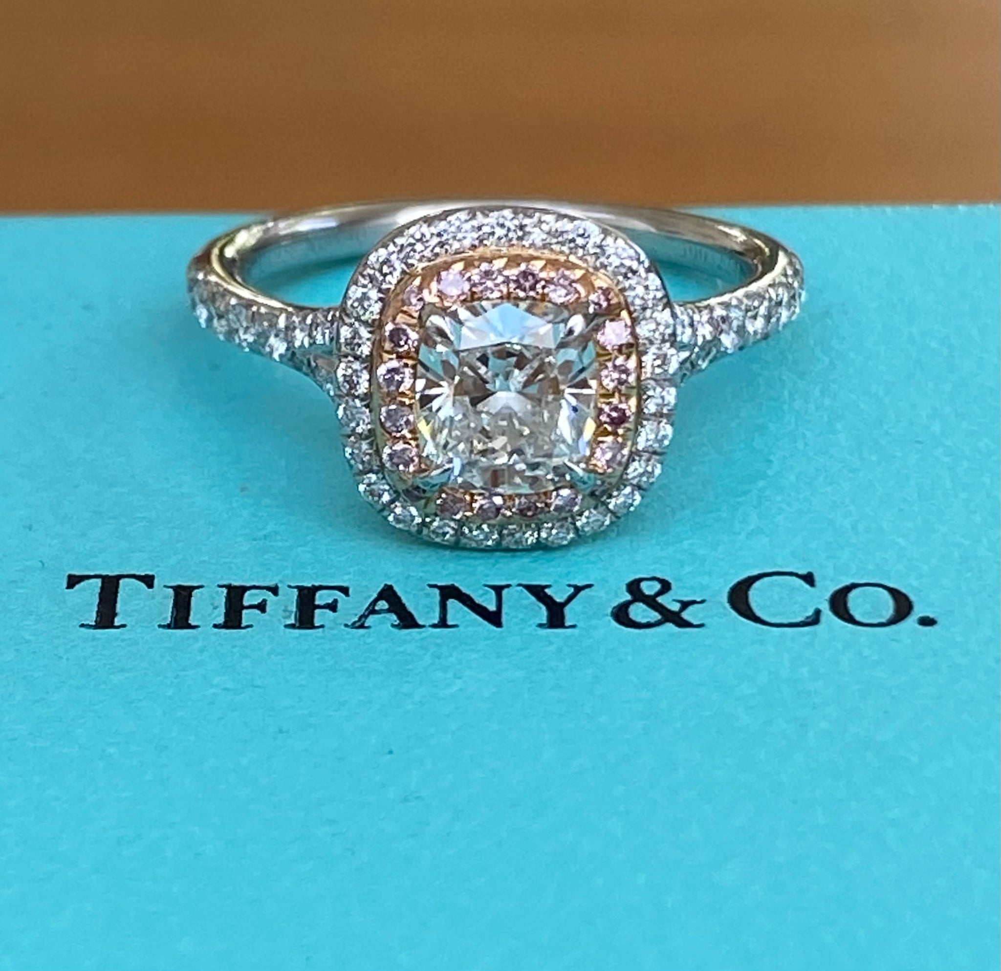 Tiffany G/VVS2 Pink Diamond Soleste Engagement Ring
