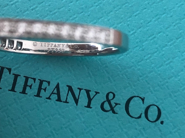 Tiffany & Co. 1.27tcw (1.11ct Centre) D/VS1 Princess Cut 'Grace' Engagement Ring Platinum