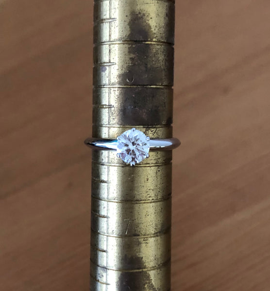 Tiffany & Co. 0.74ct I/VS2 Diamond Solitaire Engagement Ring PT950 Cert/Val/Rcpt