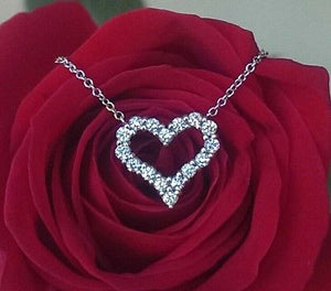 Vintage Tiffany & Co. Diamond Heart Pendant
