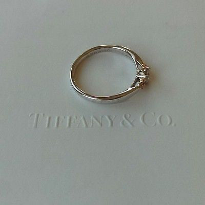 Tiffany & Co Harmony Fancy Pink Diamond Side Stone Engagement Ring RRP $4800