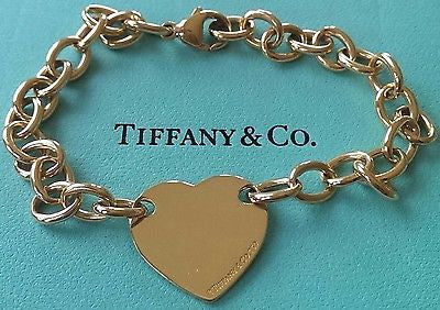 Tiffany and co online bracelet gold heart