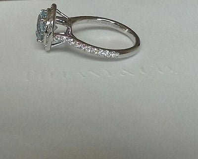 Tiffany & Co Soleste 1.46ct Aquamarine & 0.46tcw Diamond Engagement/Anniver Ring