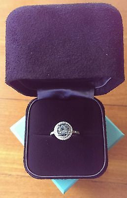 Tiffany & Co Soleste 1.46ct Aquamarine & 0.46tcw Diamond Engagement/Anniver Ring