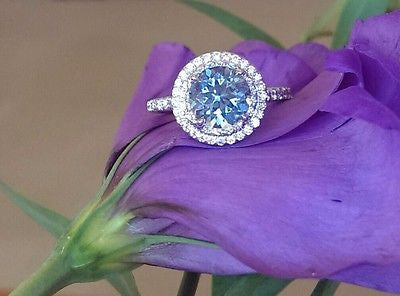 Tiffany & Co Soleste 1.46ct Aquamarine & 0.46tcw Diamond Engagement/Anniver Ring