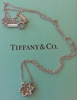 Tiffany & Co 0.25tcw Diamond Enchant Flower Pendant 16 inch Platinum Chain