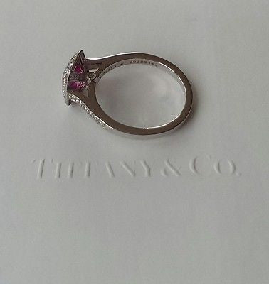 Tiffany & Co 1.21ct Pink Sapphire & Diamond Legacy Engagement/Anniversary ring