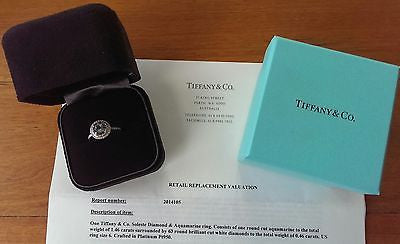 Tiffany & Co Soleste 1.46ct Aquamarine & 0.46tcw Diamond Engagement/Anniver Ring