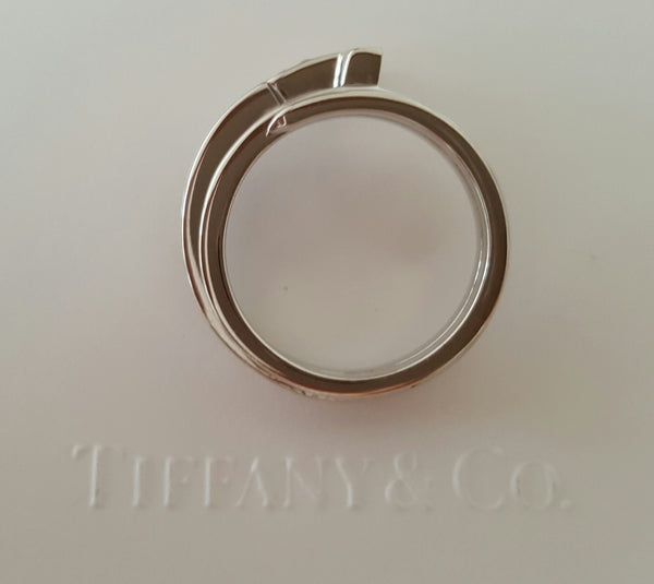 Tiffany & Co. Diamond and 18ct White Gold Tiffany T Wrap Ring Size 9 RRP $3800