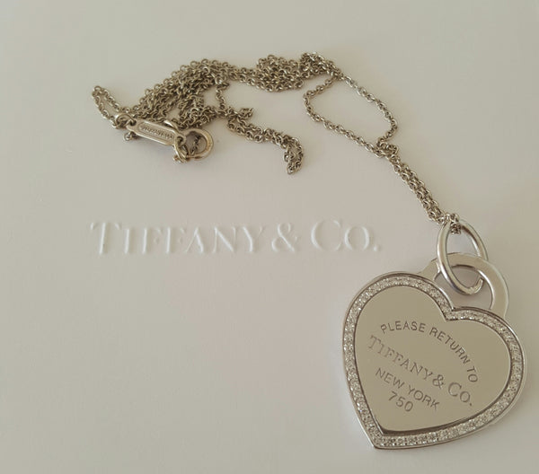 Tiffany & Co. Return to Tiffany Diamond and 18ct White Gold Size Medium $3615