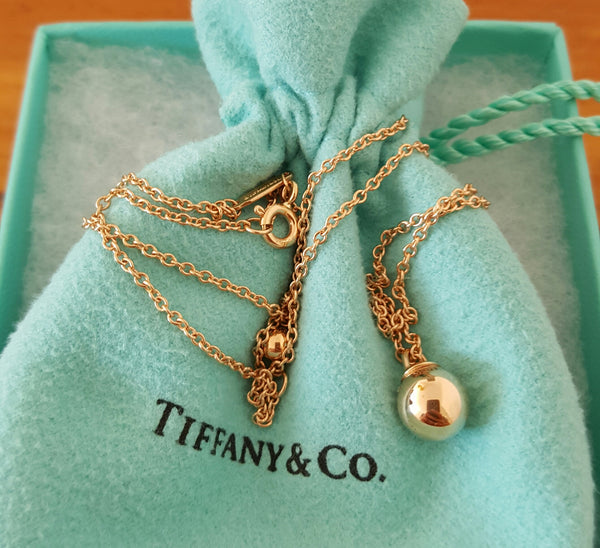 Tiffany & Co. HardWear Ball Pendant Necklace 18ct Rose Gold 16"-18" 18ct Rose Gold Chain
