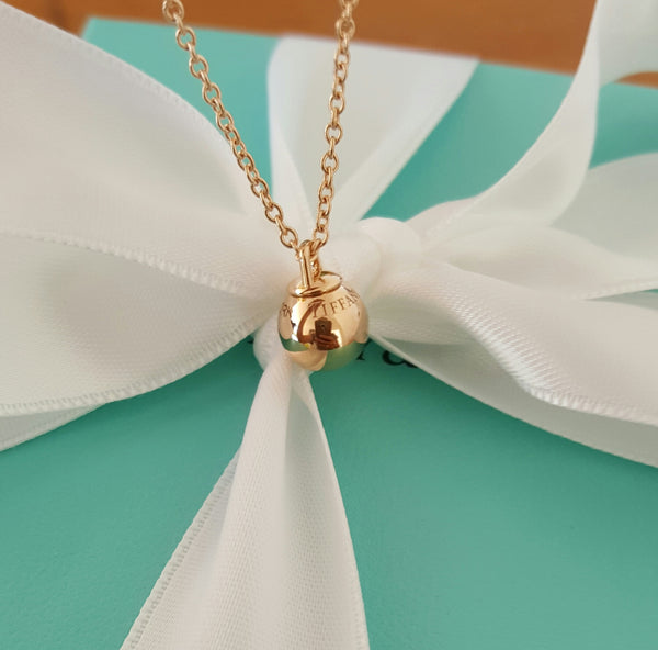 Tiffany & Co. HardWear Ball Pendant Necklace 18ct Rose Gold 16"-18" 18ct Rose Gold Chain