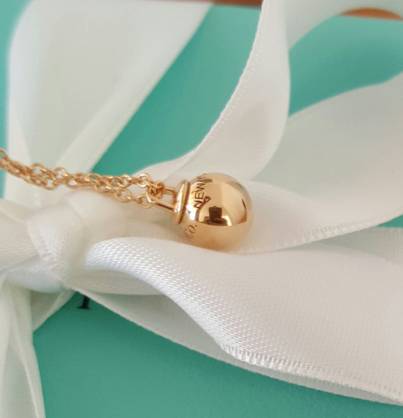 Tiffany & Co. HardWear Ball Pendant Necklace 18ct Rose Gold 16"-18" 18ct Rose Gold Chain