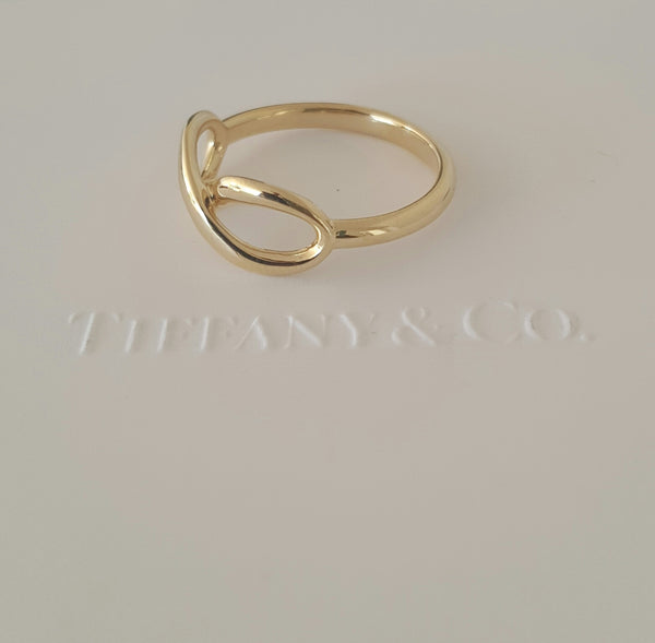 Tiffany & Co. 18ct Yellow Gold Infinity Ring Size 7 with Receipt