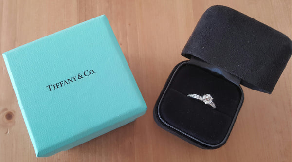 Tiffany & Co. 0.79tcw H/VVS2 Diamond Engagement Ring with Diamonds on the Band