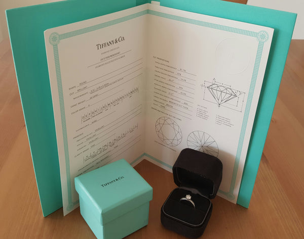 Tiffany & Co. 0.79tcw H/VVS2 Diamond Engagement Ring with Diamonds on the Band