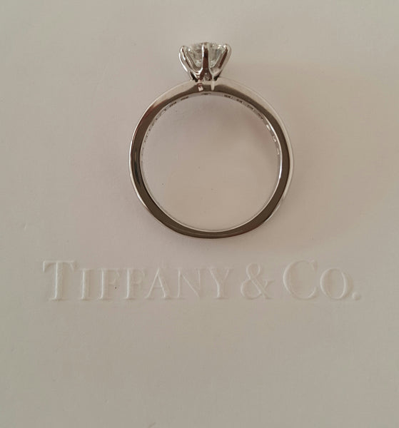 Tiffany & Co. 0.79tcw H/VVS2 Diamond Engagement Ring with Diamonds on the Band