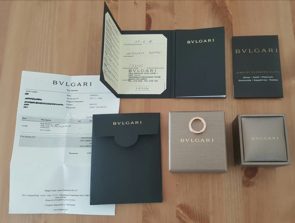 Bulgari Bvlgari BZero1 1 Band Ring in 18ct Rose Gold Ring REF: AN852422 US 5