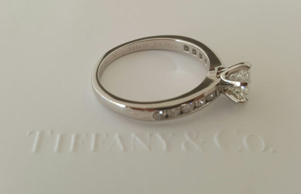 Tiffany & Co. 1.12tcw G/VVS2 Diamond Engagement Ring with Diamonds on the Band