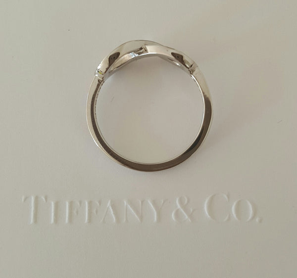 Tiffany & Co. 0.14tcw Diamond and Platinum Infinity Ring Size 5 RRP $4250