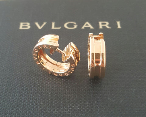 Bulgari Bvlgari BZero1 18ct Rose Gold Earrings REF: OR855482 RRP $3210