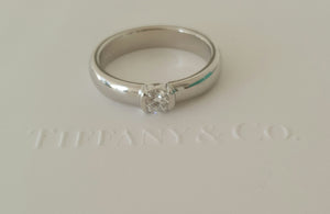 Tiffany & Co 0.18ct D/VVS1 Diamond Solitaire Etoile Engagement Ring Platinum