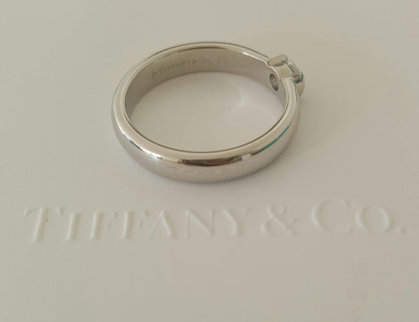 Tiffany & Co 0.18ct D/VVS1 Diamond Solitaire Etoile Engagement Ring Platinum