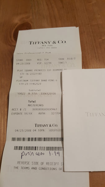 Tiffany & Co. 2mm Womens Knife Edge Platinum Wedding Band RRP $1050